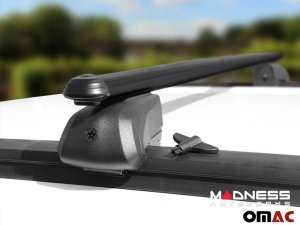 FIAT 500X Roof Rack Cross Bars - for models w/ factory roof rails - Black - Trekking 2016-2023